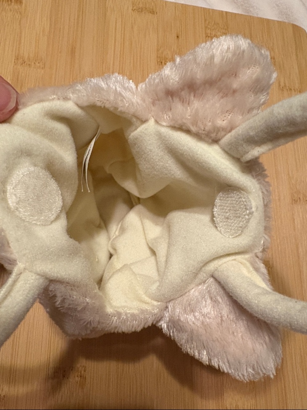 Vintage Plush Cream and Pink Cat Face Kids Handbag - Picture 3 of 4